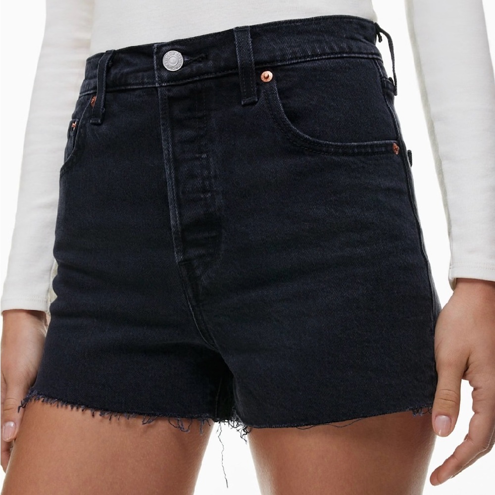 Levi's Ribcage Black Jean Shorts